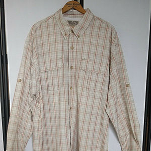 Duluth Trading LS Button Front Vented Shirt XL EUC